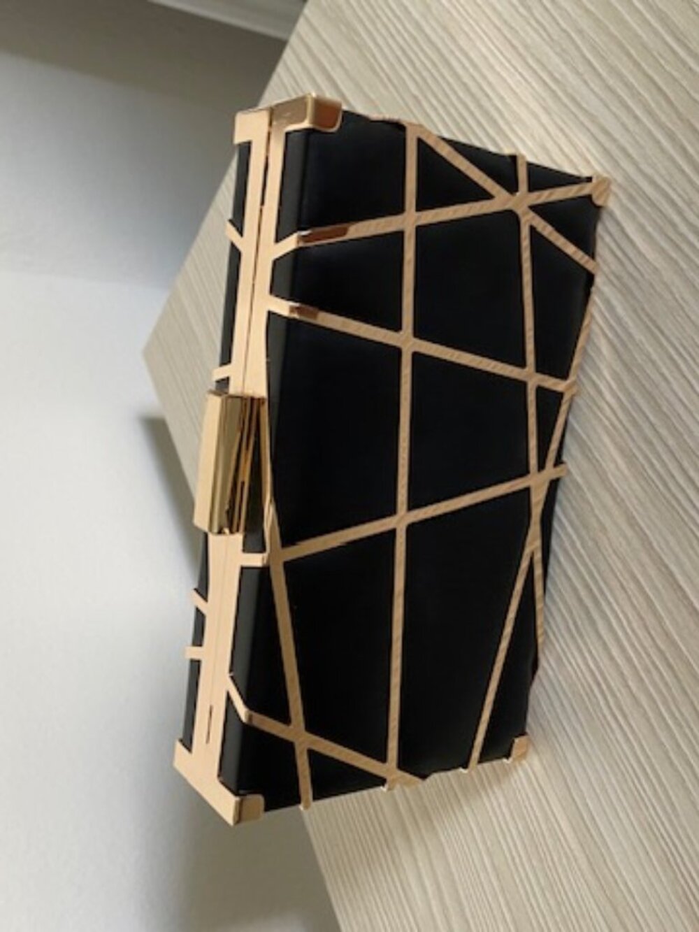 Pretty Black & Gold Evening Bag - Picture 4 of 5